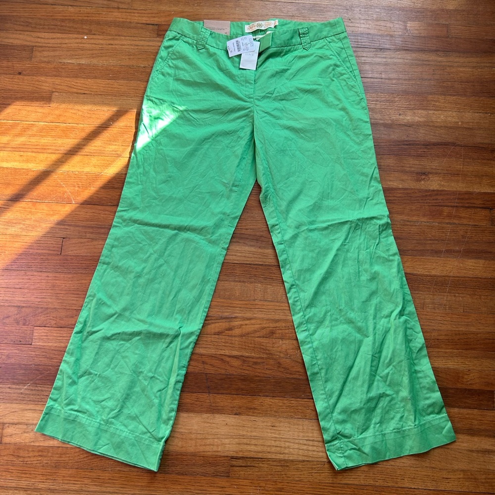 J Crew Pants Womens 10S Short Chino New W Tags In Classic Twill Green